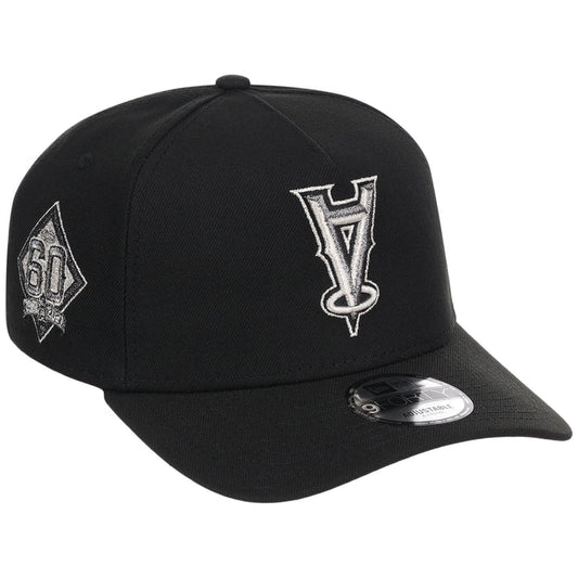 Anaheim Angels MLB Flipmode 2.0 Liquid Titanium New Era 9FORTY A-Frame (Black/Black/Gray)