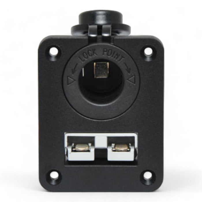 dual anderson and cigarette socket mount for campervans