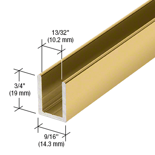 Anodised Gold Shower Screen Channel for 10mm Glass - Image 1