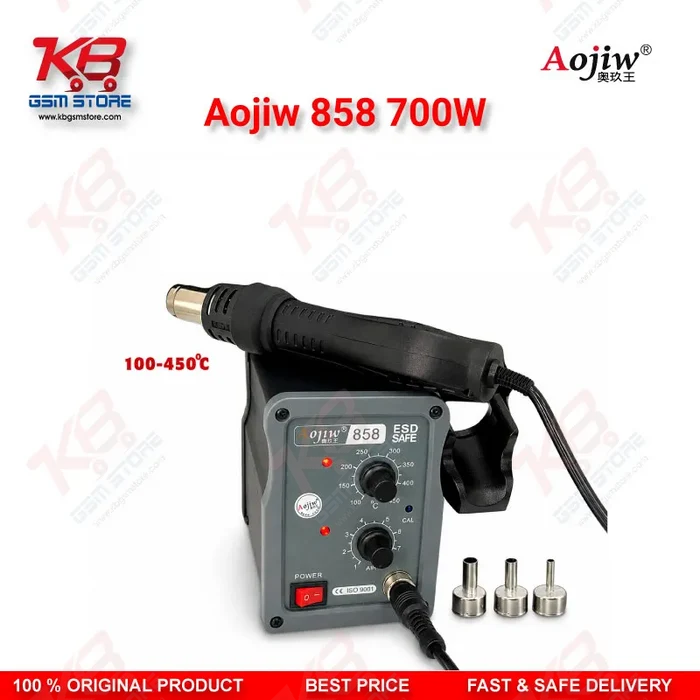 Aojiw 858 700W Hot Air Rework Station – Digital SMD BGA Desoldering Machine