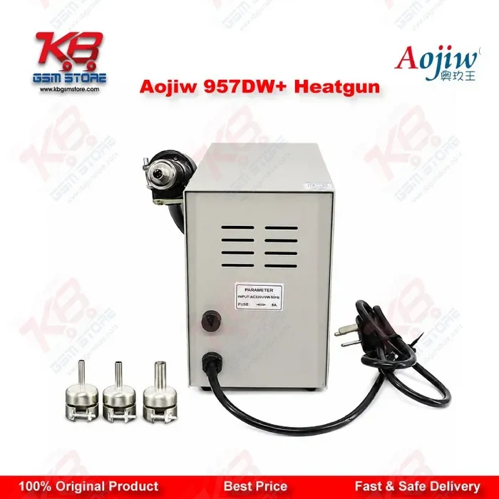 Aojiw 957DW+ Hot Air Rework Station 580W SMD BGA Heat Gun for Mobile PCB Repair