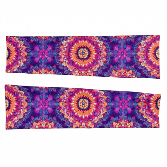Odyssey mandala arm sleeves - flat lay