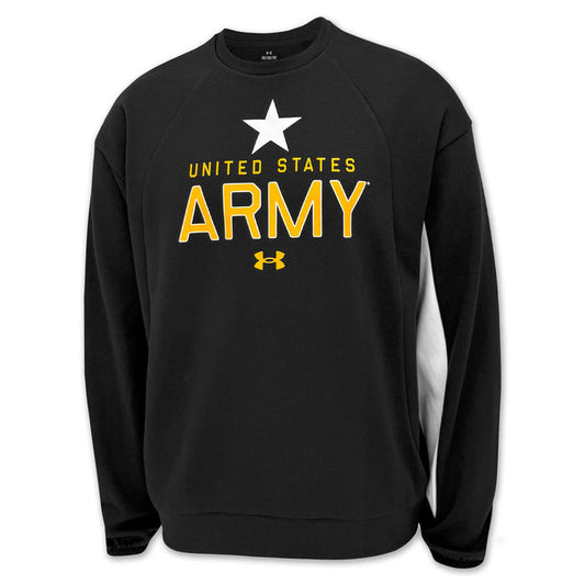 Army Under Armour Icon Double Knit Fleece Crew (Black)