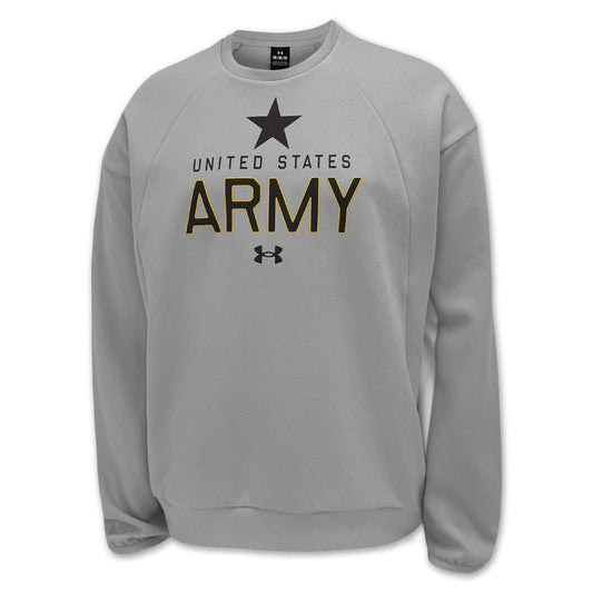 Army Under Armour Icon Double Knit Fleece Crew (Grey)