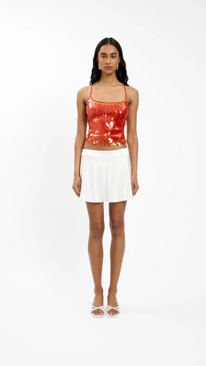 Backless Top | Burnt Orange Sequin