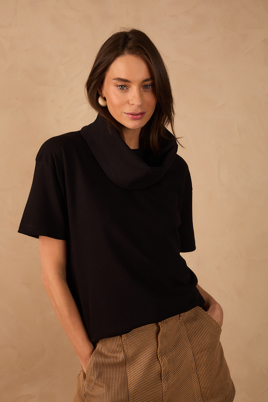 Black Crew Neck 3-in-1 Band T-Shirt_1