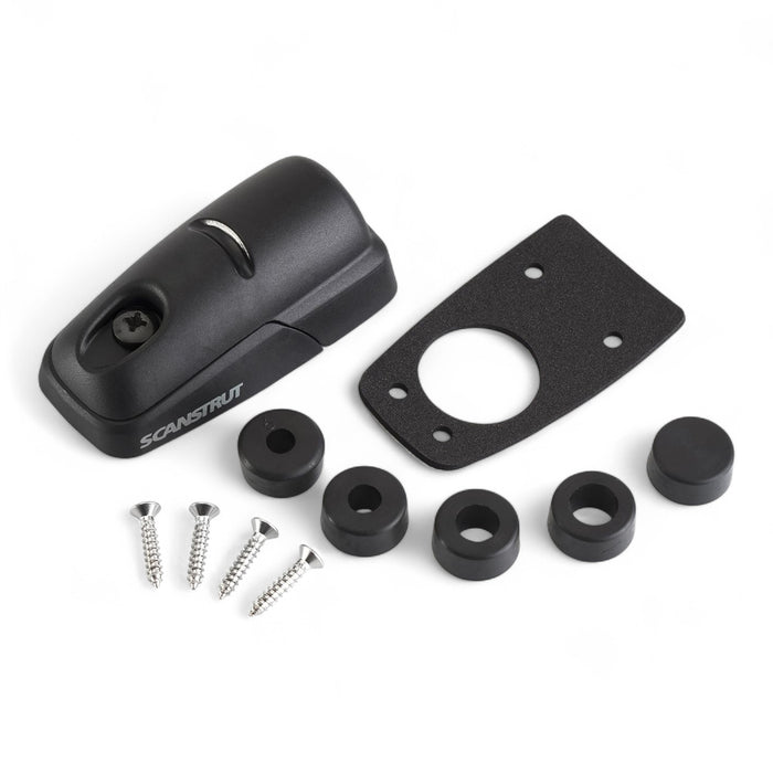 Marine grade black cable seal for horizontal cable entry