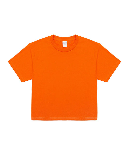 c wear メンズ クロップtシャツ オレンジ フロントビュー