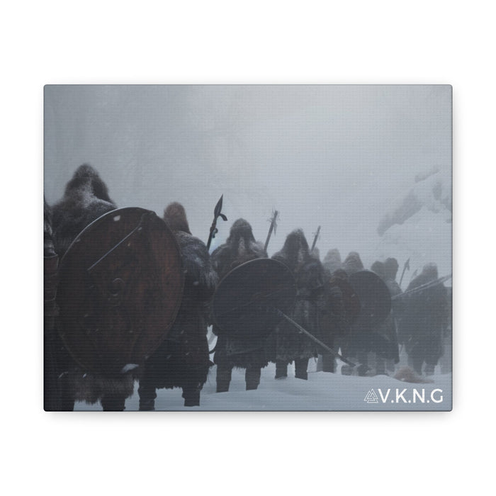 Printify Canvas Canva 16:9 A group of viking in snow v3