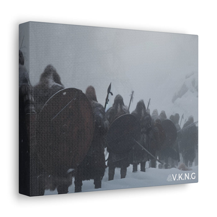 Printify Canvas Canva 16:9 A group of viking in snow v3