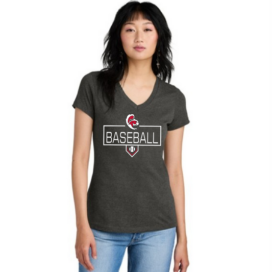 CC Softball / Baseball Ladies V-Neck Tee~