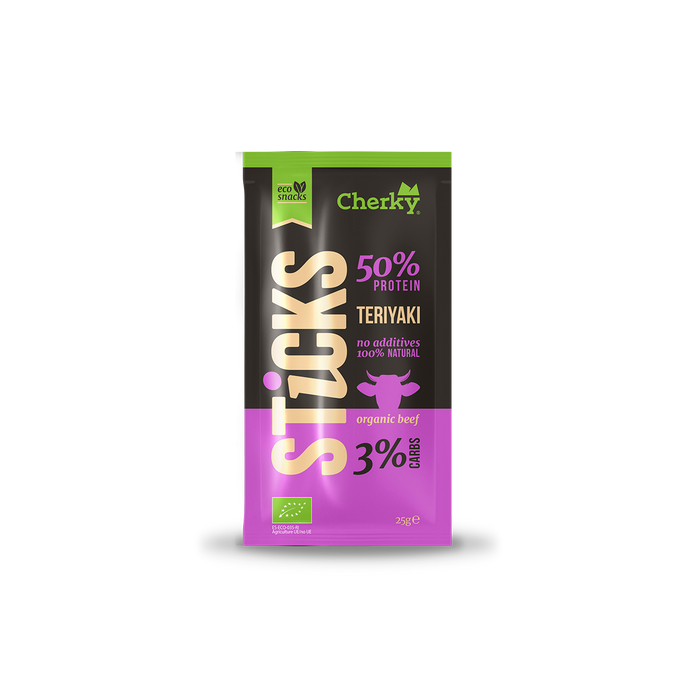 Cherky Grass Fed Beef Sticks Teriyaki 25g