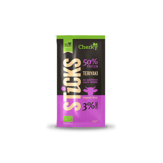 Cherky Grass Fed Beef Sticks Teriyaki 25g