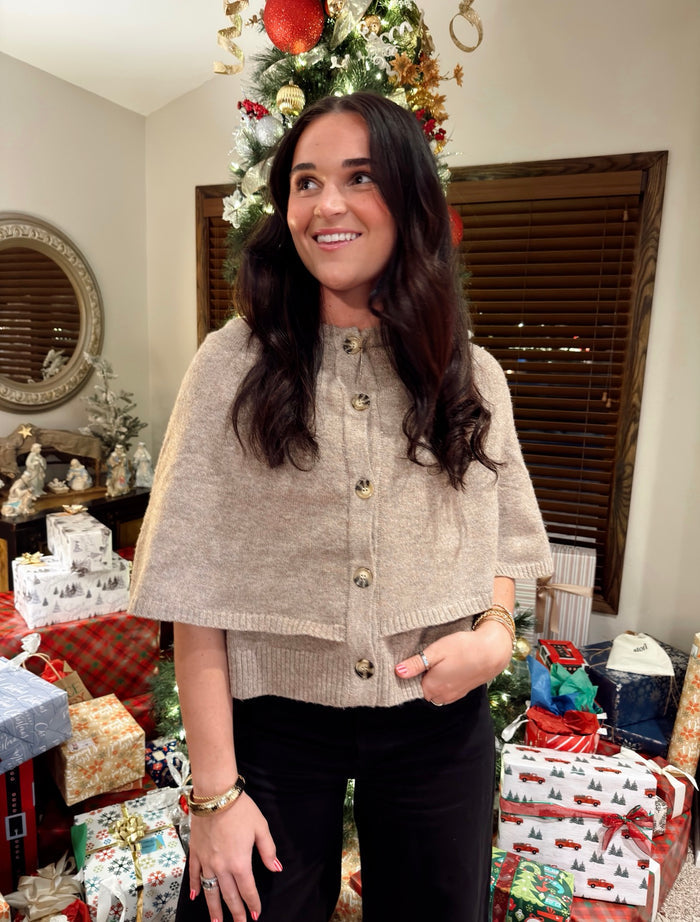 Chic Cape Wool Sweater