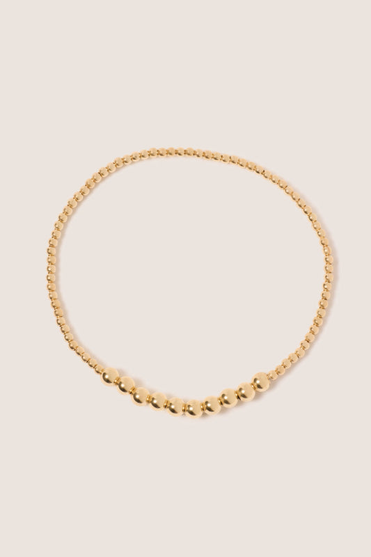 Classic Gold Beaded Bliss 2mm Bead Bracelet
