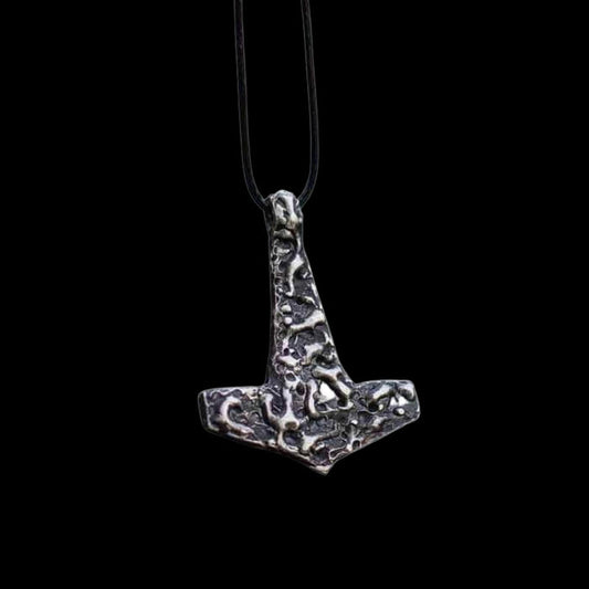 vkngjewelry Pendant Handcrafted  Rough Thor's Hammer Sterling Silver Pendant