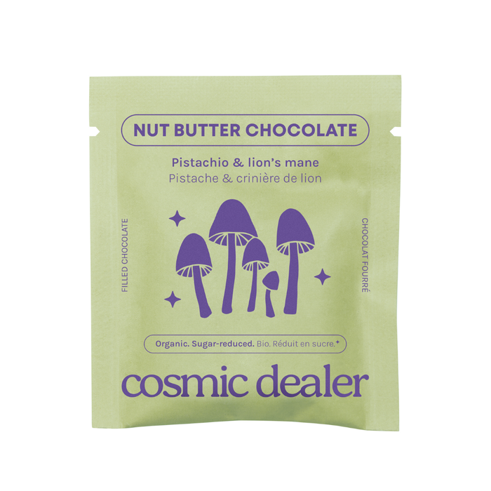 Cosmic Dealer Nut Butter Chocolates Pistachio & Lion's Mane Box of 4