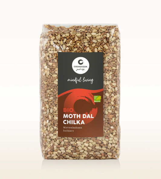 Cosmoveda - BIO Moth Dal Chilka: Mattenbohnen halbiert - 500g_10308.jpg