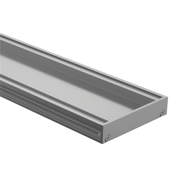 Drainlab - Linear Drain Tile Insert - Up to 10mm Tile - 1200mmL x 20mmH - Satin Silver - Image 1