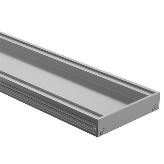 Drainlab - Linear Drain Tile Insert - Up to 10mm Tile - 1200mmL x 20mmH - Satin Silver - Image 1