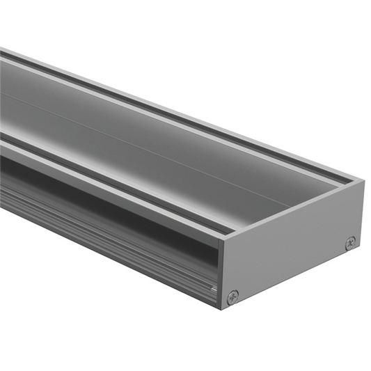 Drainlab - Linear Drain Tile Insert - Up to 19mm Tile - 1200mmL x 35mmH - Satin Silver - Image 1