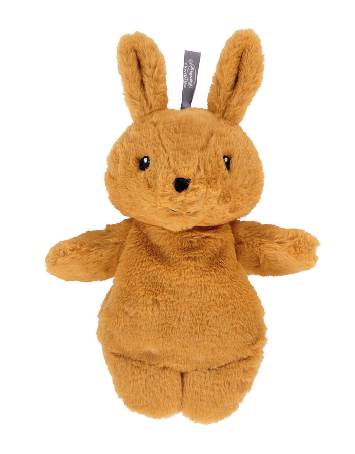 Cute tan plush rabbit on Fashy grape seed heat pack