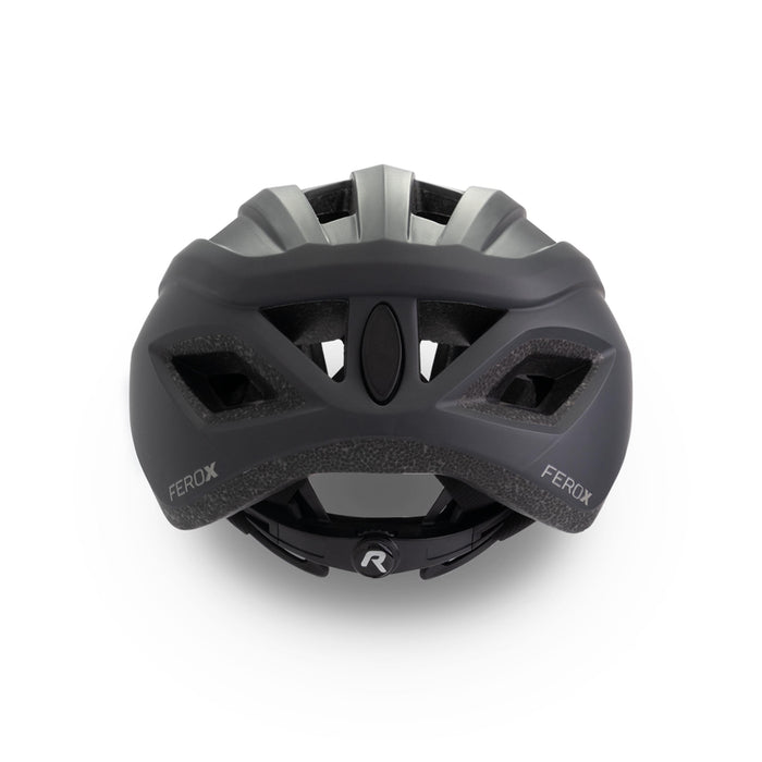 Rogelli Ferox II fietshelm grijs achterkant.