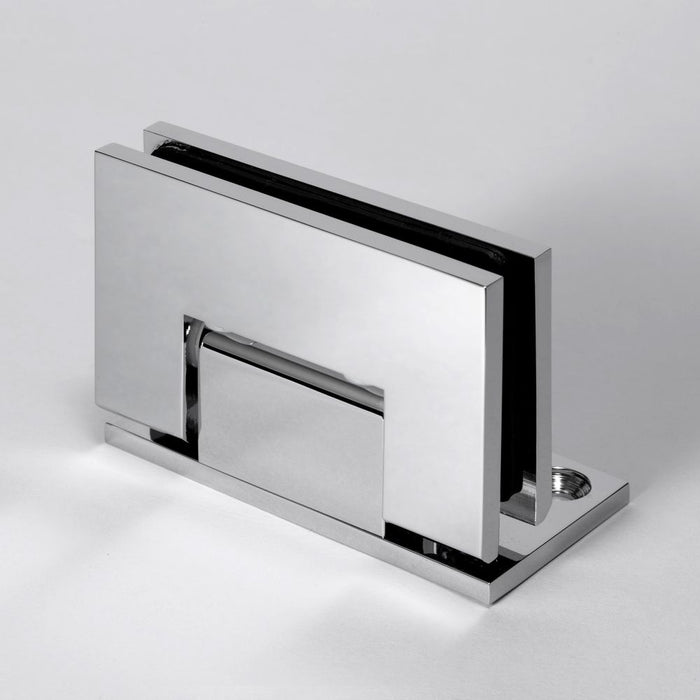 FORGE SHOWER HINGE MICRO GLASS TO WALL L-SHAPE 90 Degrees 6mm and 8mm glass - Image 1