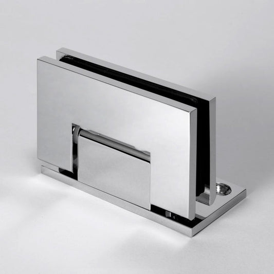 FORGE SHOWER HINGE MICRO GLASS TO WALL L-SHAPE 90 Degrees 6mm and 8mm glass - Image 1