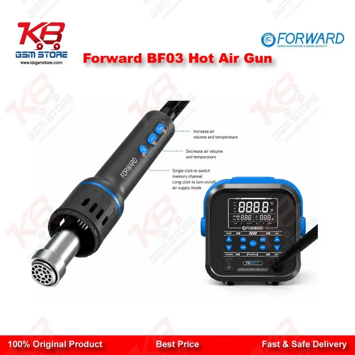 Forward BF03 1300W Hot Air Rework Station – PID Controlled Desoldering Gun for Mobile Repair
