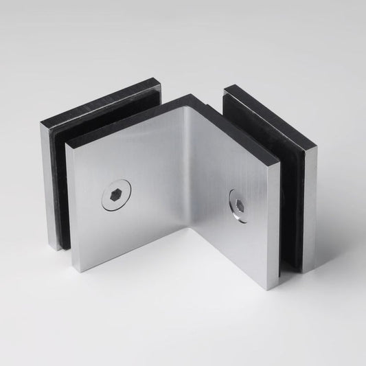 Frameless shower glass BRACKET SQUARE GLASS TO GLASS 90 Degrees - Image 15