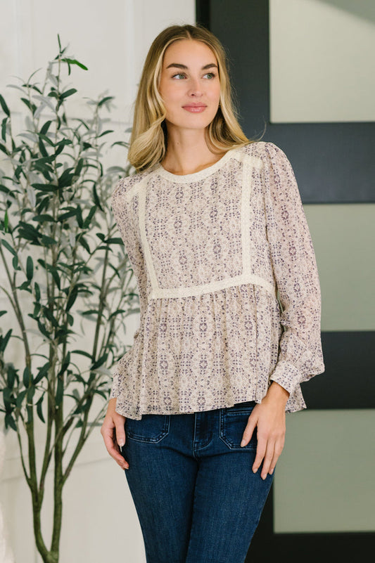 Gorgeous Girl Floral Peplum Blouse