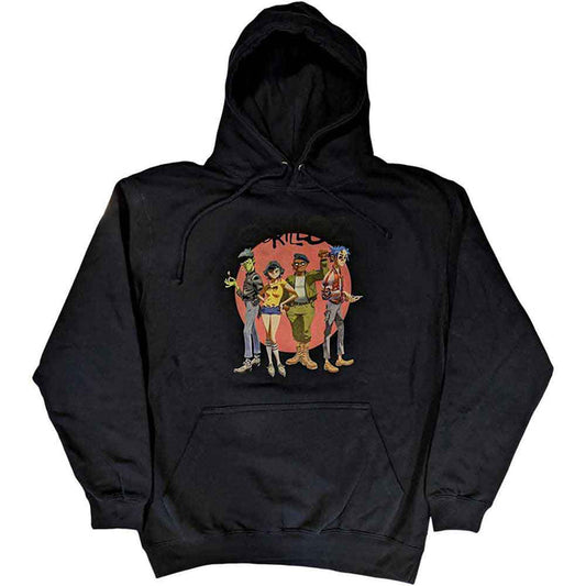 GORILLAZ - GROUP CIRCLE RISE - Pullover Hoodie Blue