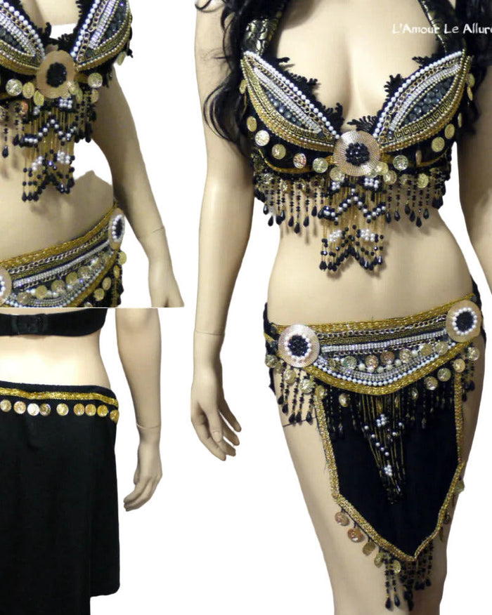 Gypsy Dark Moon Fox Inspired Bra and Skirt Costume Cosplay Dance Rave Festival Halloween