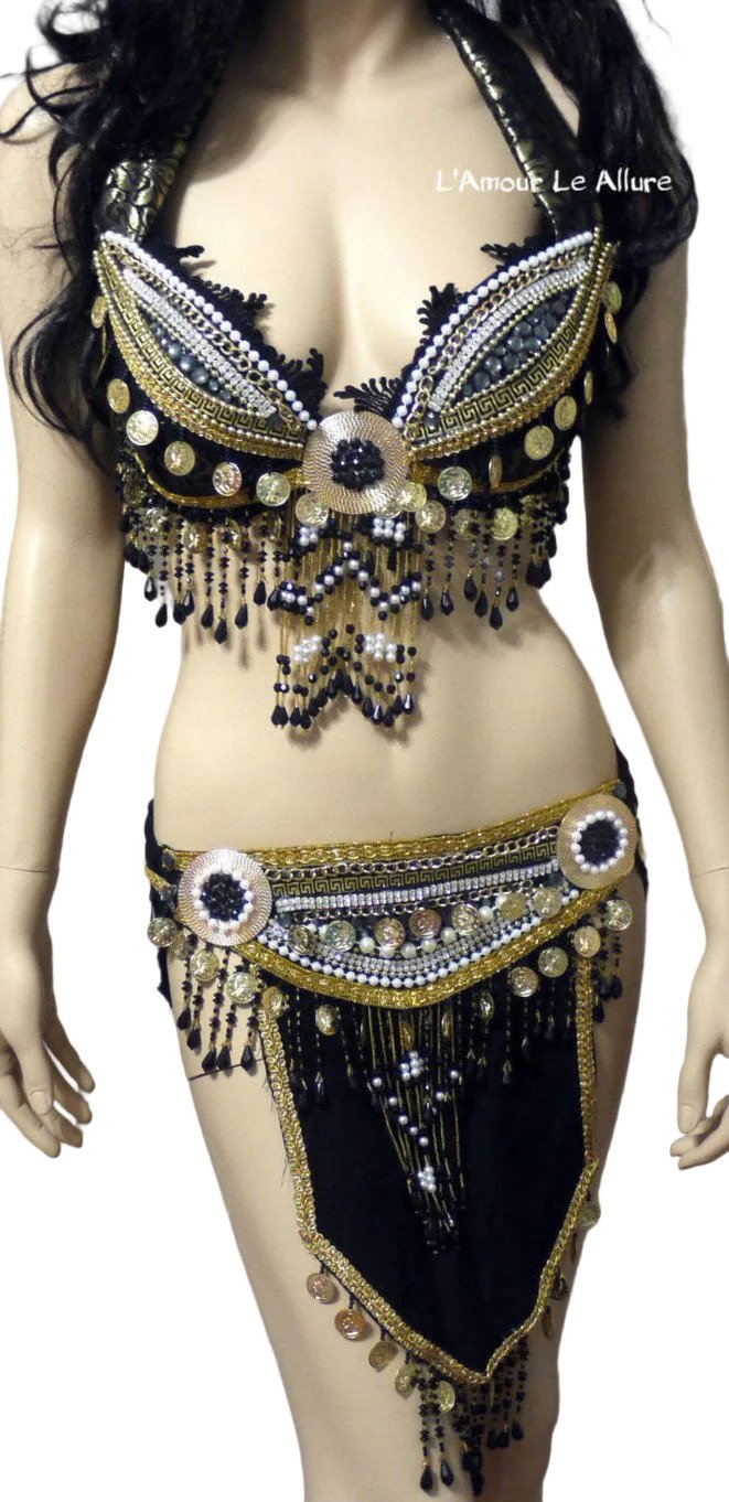 Gypsy Dark Moon Fox Inspired Bra and Skirt Costume Cosplay Dance Rave Festival Halloween