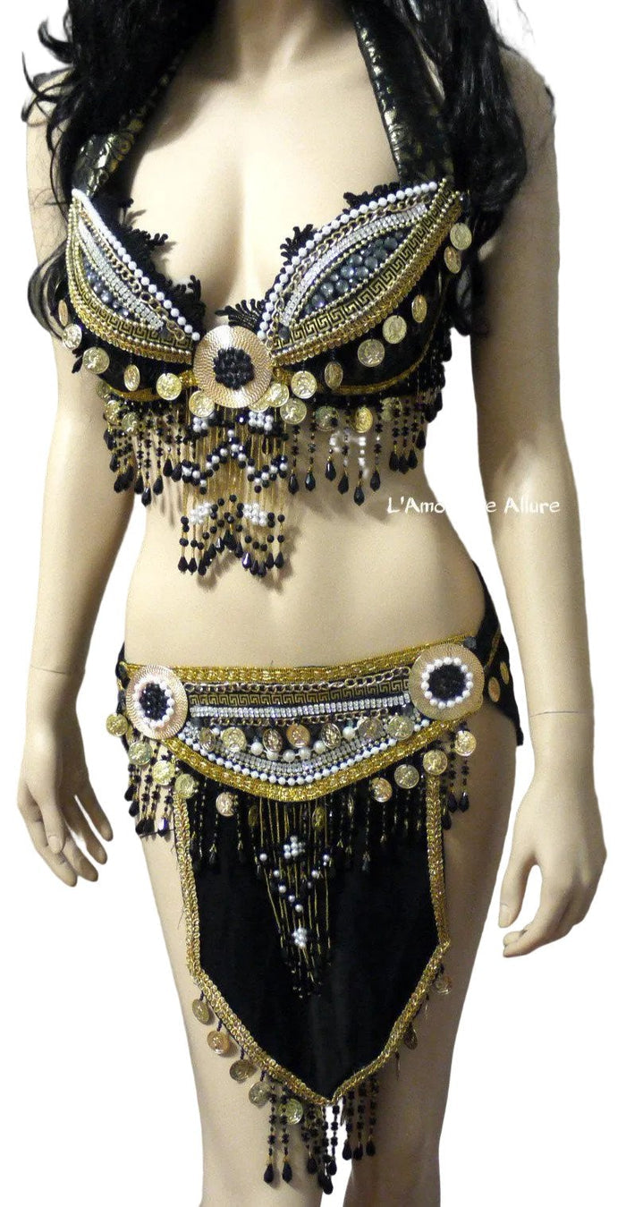 Gypsy Dark Moon Fox Inspired Bra and Skirt Costume Cosplay Dance Rave Festival Halloween