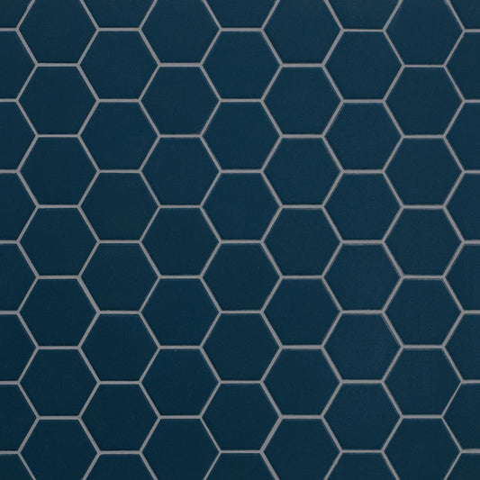 Hexa Deep Navy Mosaic 31.6x31.6 Tile Terratinta 31.6cm x 31.6cm