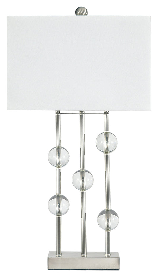 Jaala L428064 ClearSilver Finish Metal Lamp 1CN