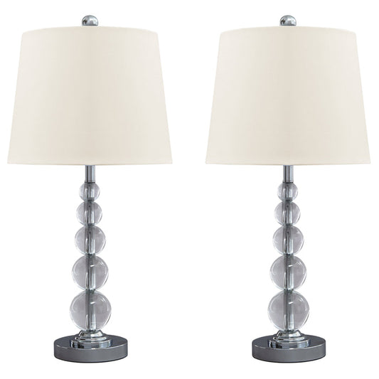 Joaquin L428084 ClearSilver Finish Crystal Table Lamp 2CN