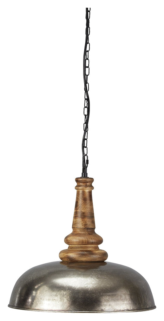 Joziah L000368 Antique Silver Finish Metal Pendant Light 1CN