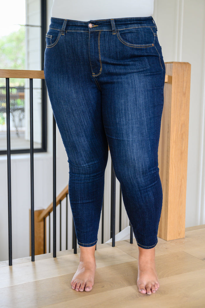 Judy Blue High Rise Back Yoke Skinny Jeans with Phone Pocket