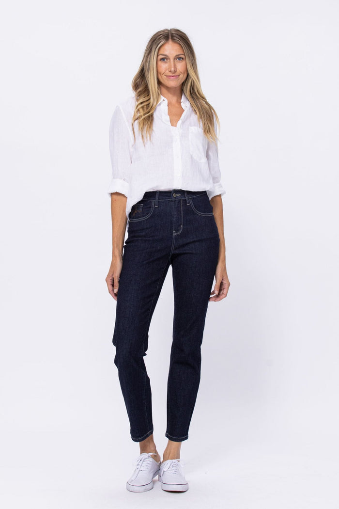 Judy Blue High Waist Dark Rinse Wash Mom Jeans