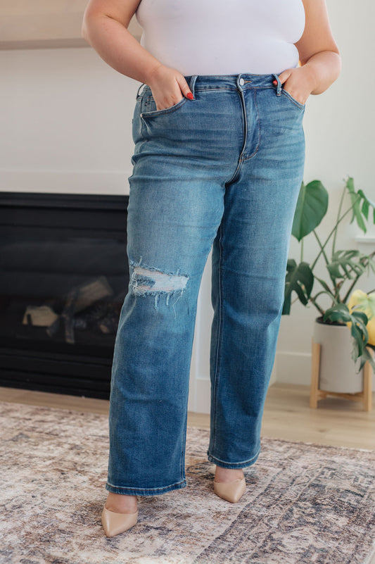 Judy Blue High Waist Tummy Control 90's Straight Jeans