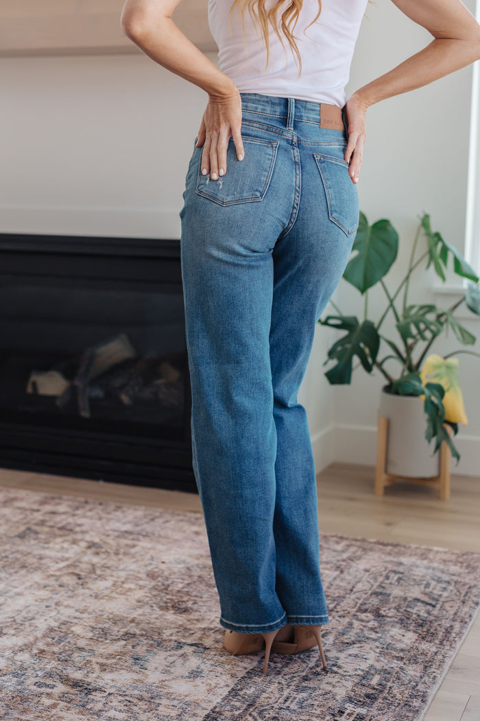 Judy Blue High Waist Tummy Control 90's Straight Jeans