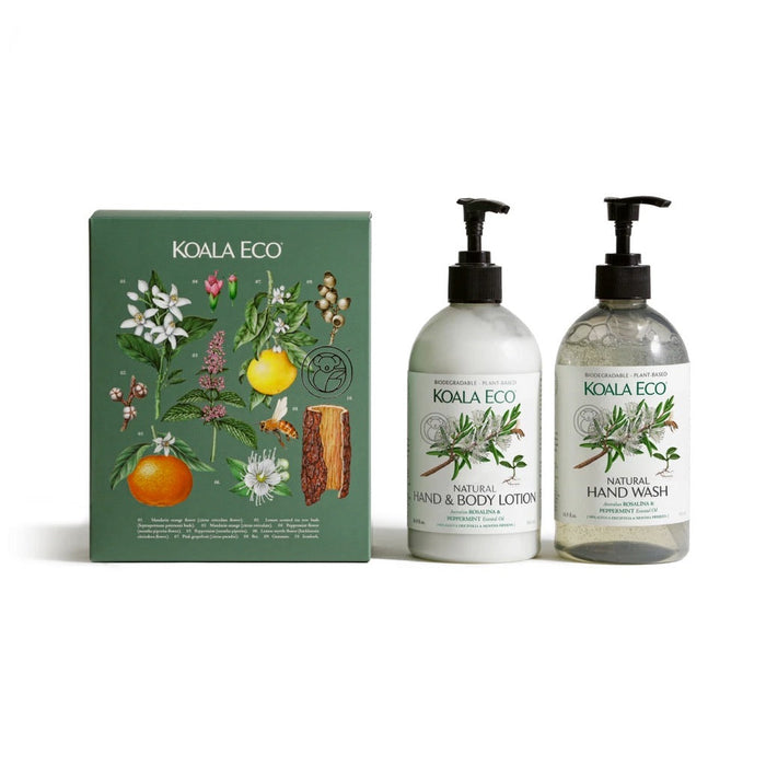 KOALA ECO Hand Wash & Body Lotion Gift Pack Rosalina & Peppermint - 2x500ml - L'Organic