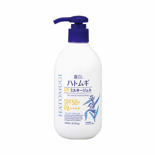 Kumano Reihaku Hatomugi UV milky gel SPF50+ PA++++ 250ml