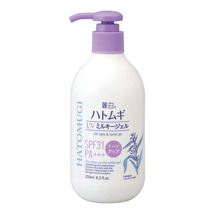 Kumano Reihaku Hatomugi UV tone-up milky gel SPF31+ PA++++ 250ml