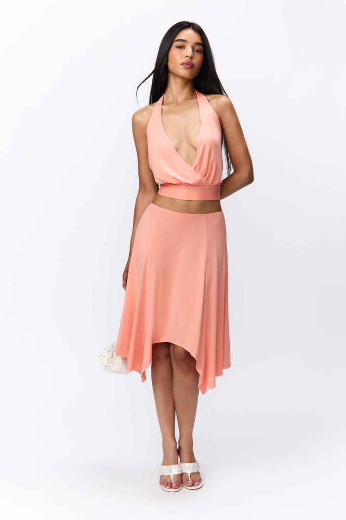 Lana Halter Top in Peach Dreams