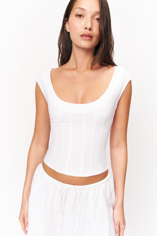 LEILA TOP IN WHITE