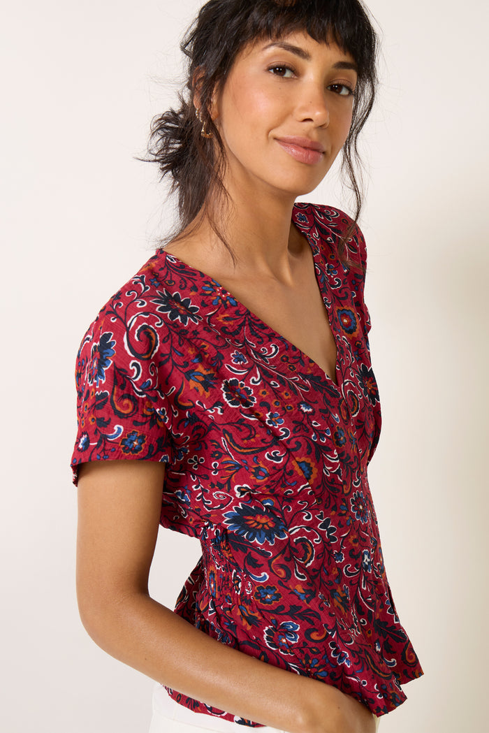 Lilly Waist Pintuck Blouse